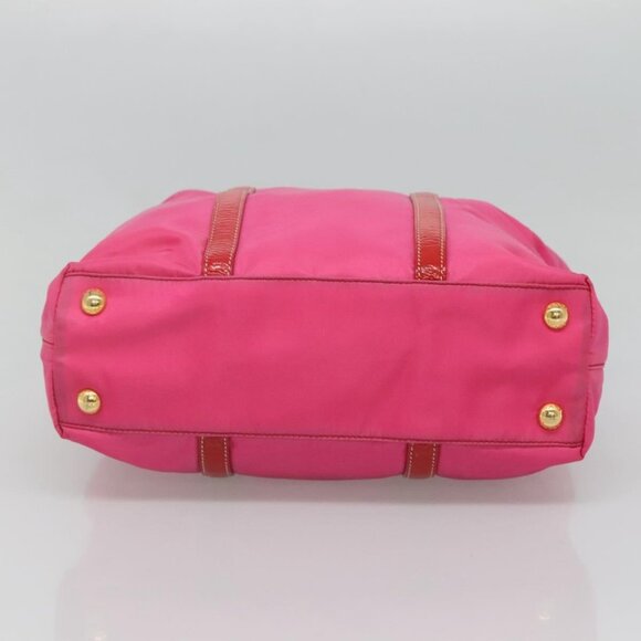 PRADA Hand Bag Nylon 2way Pink Gold Auth 120480 - Picture 7 of 16